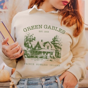 Anne of Green Gables Book Ultra Cozy Retro Drop Shoulder Graphic Sweatshirt for Women or Men