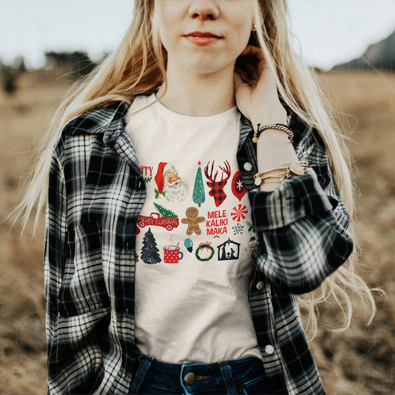 Its the Little Things Happy Holidays & Merry Christmas UNISEX Relaxed Jersey T-Shirt image 8