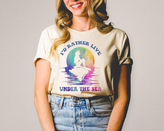 Mermaid Graphic Tee: Under the Sea Nostalgia, Unisex Soft T-Shirt
