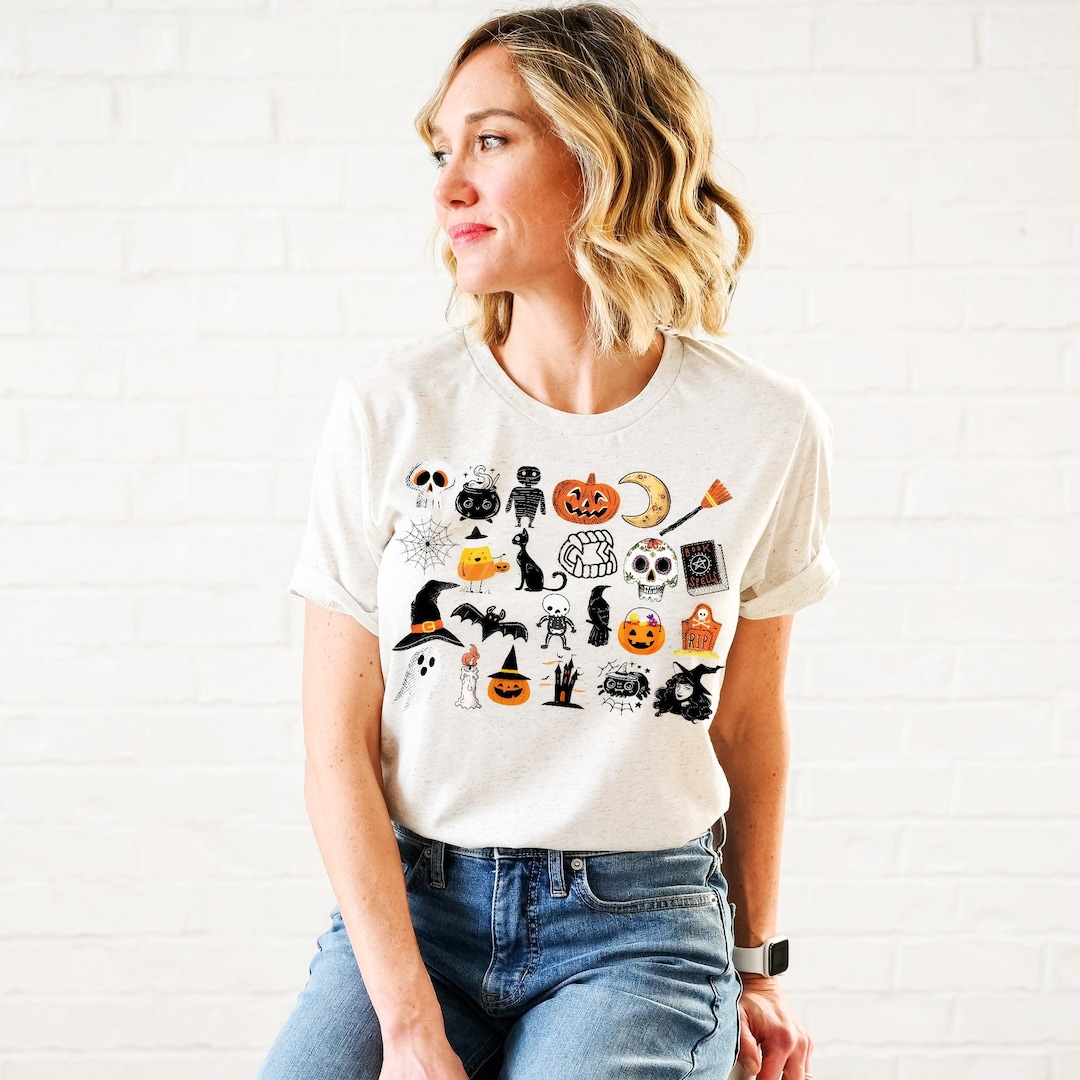  Hocus Pocus T-Shirt Funny Halloween Teacher Graphic Tee Shirt  for Women Short Sleeve T Shirts Creamy Black : Clothing, Shoes & Jewelry