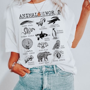 Funny Sarcastic Animals Of The World | DesIndie | UNISEX Relaxed Jersey T-Shirt for Women