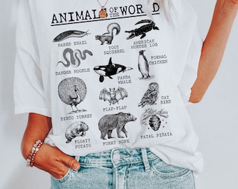Funny Sarcastic Animals Of The World | DesIndie | UNISEX Relaxed Jersey T-Shirt for Women
