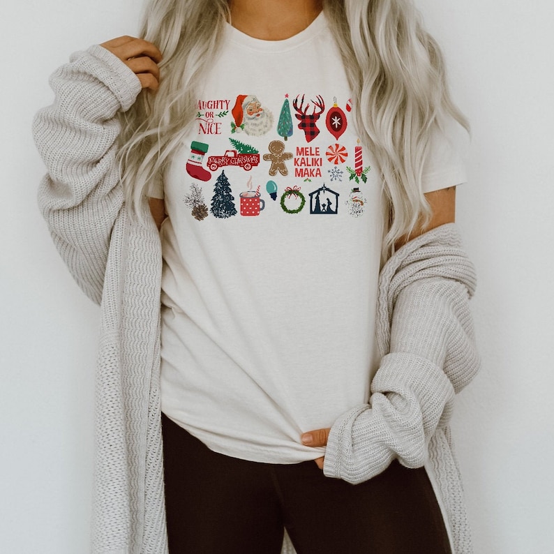 Its the Little Things Happy Holidays & Merry Christmas UNISEX Relaxed Jersey T-Shirt image 2