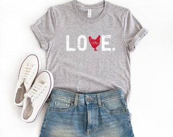 I Love Chickens Cute Chicken Farmer Free Range Tee Shirt Ultra Soft Graphic Tee Unisex Soft Tee T-shirt for Women or Men