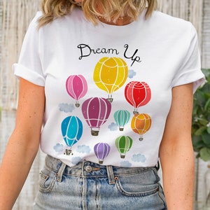 Dream Up Hot Air Balloons Ultra Soft Graphic Tee Unisex Soft Tee T-shirt for Women or Men