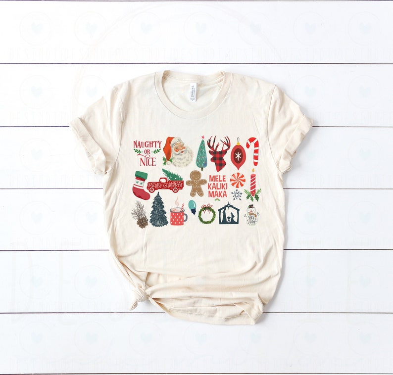 Its the Little Things Happy Holidays & Merry Christmas UNISEX Relaxed Jersey T-Shirt image 1