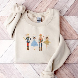 Notenkrakerballet-sweater: met de hand getekende aquarelafbeelding, gezellige retro-top