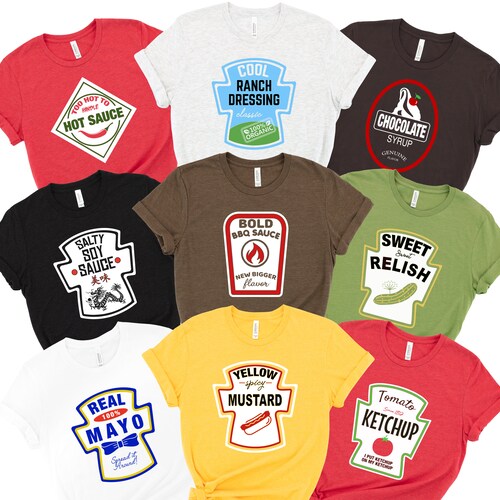 Condiment Costume Soft Unisex Tees Ketchup Mustard Mayo Hot Etsy