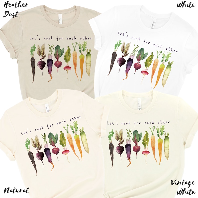 Let's root for each other and watch each other grow Gardening Vegetable Green Thumb Design UNISEX Relaxed Jersey T-Shirt for Women image 4