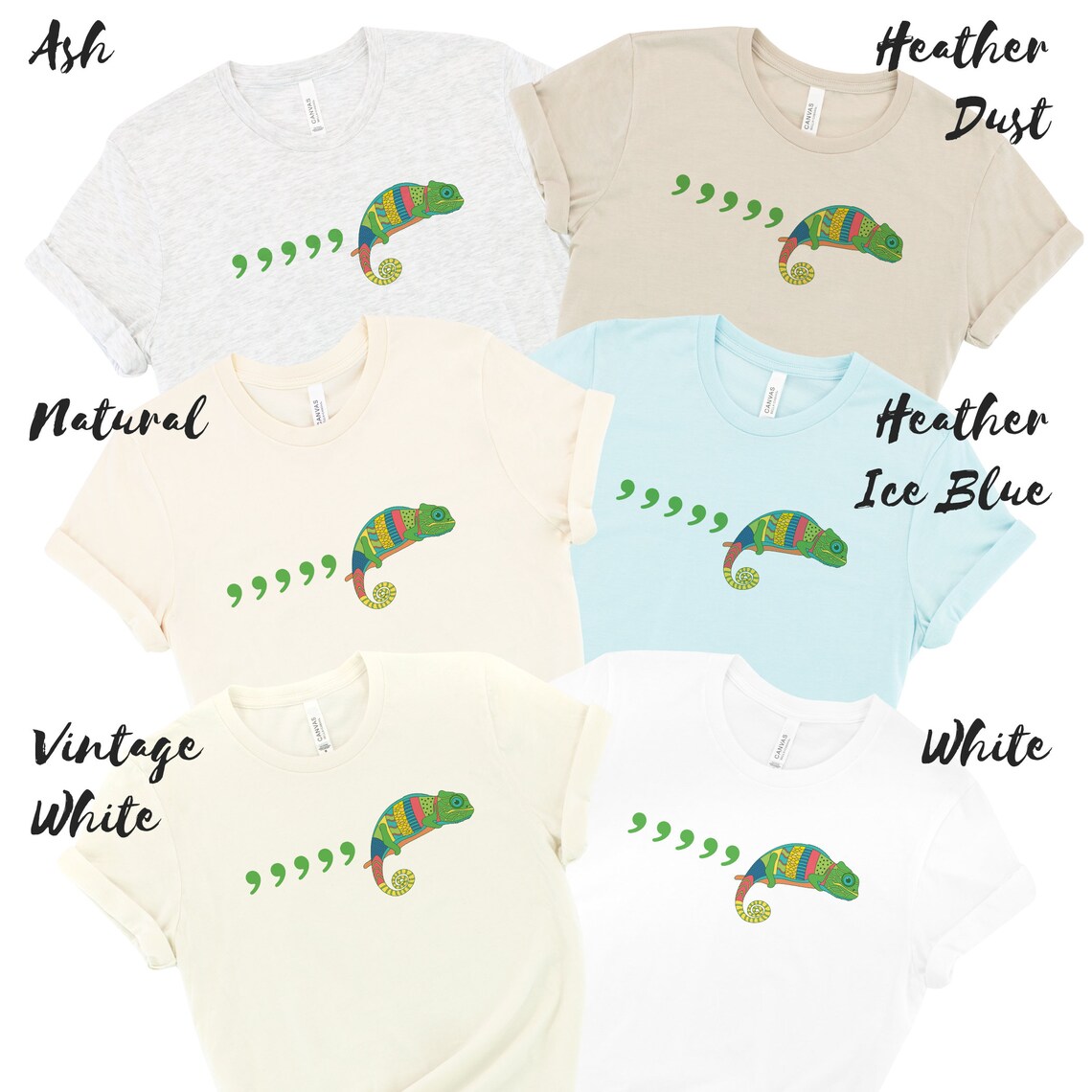 comma comma comma chameleon shirt