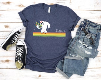 Retro Yeti Graphic Tee: Unisex Ultra Soft T-Shirt