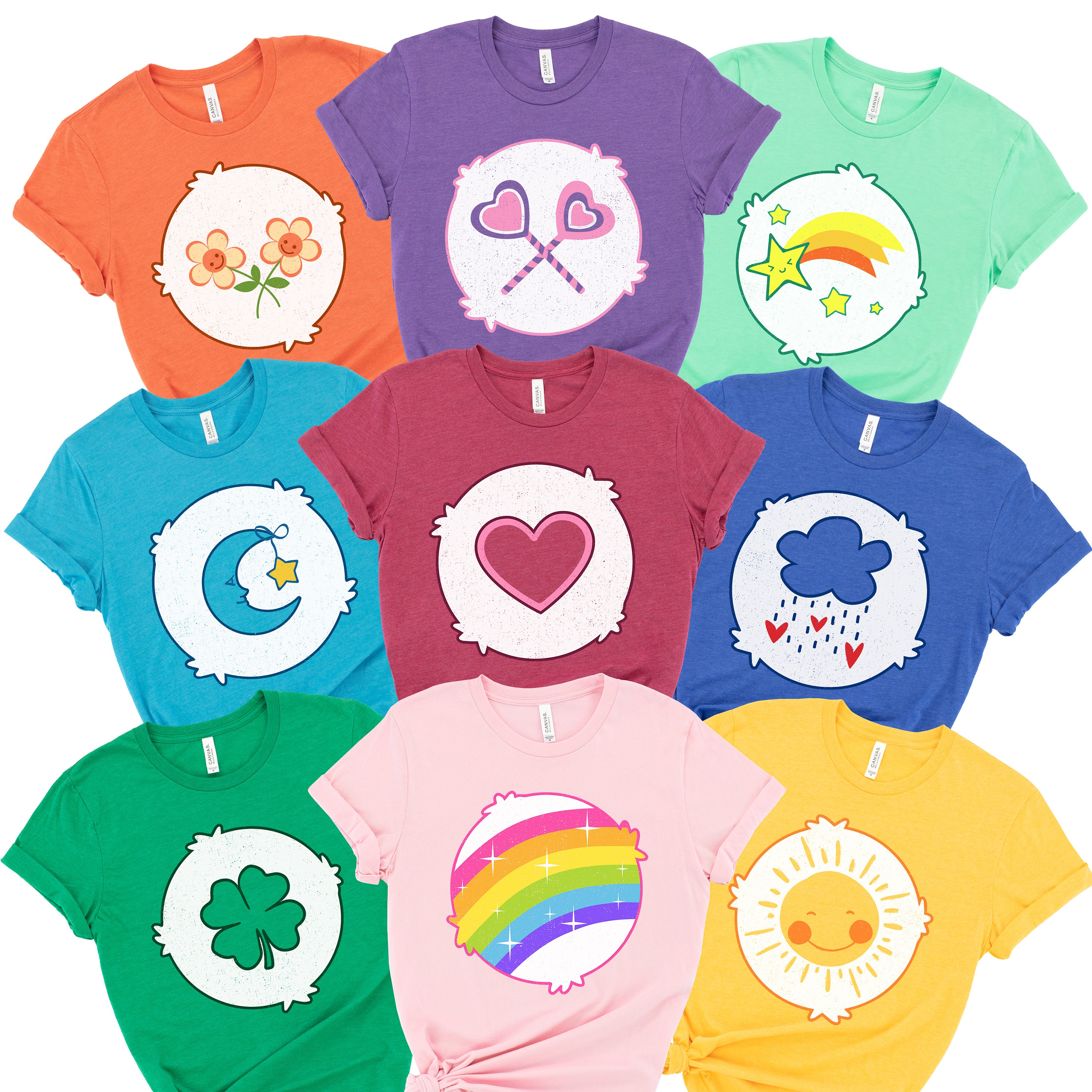 Grumpy Bear Care Bears Sweatshirt Birthday Shirt Cartoon Characters Rainbow  Classic Unisex Shirt - Limotees