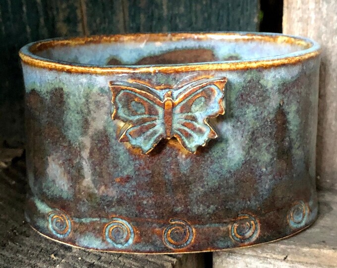 Ceramic Sugar Packet Holder Ceramic Brown Business Card Etsy