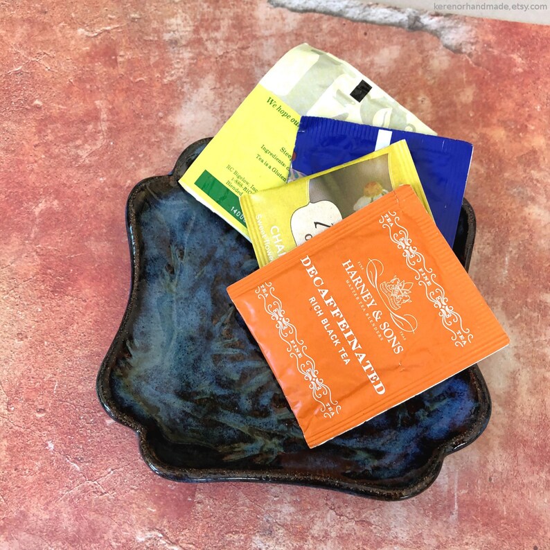 Ceramic Ring Dish Blue Clay Jewelry Dish Fruit Dish Spoon Etsy