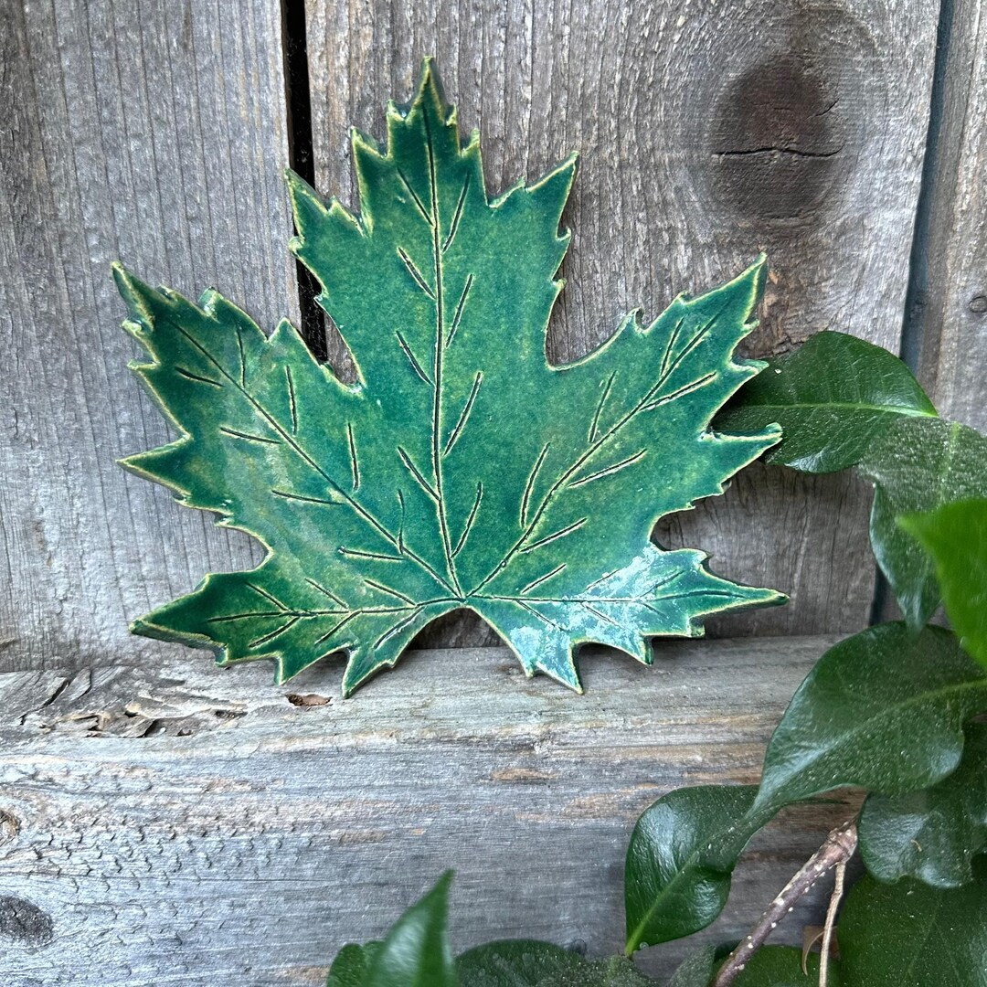 Leaf Dish, Maple Leaf Ceramic Dish, Handcrafted Maple Leaf Dish, Maple ...