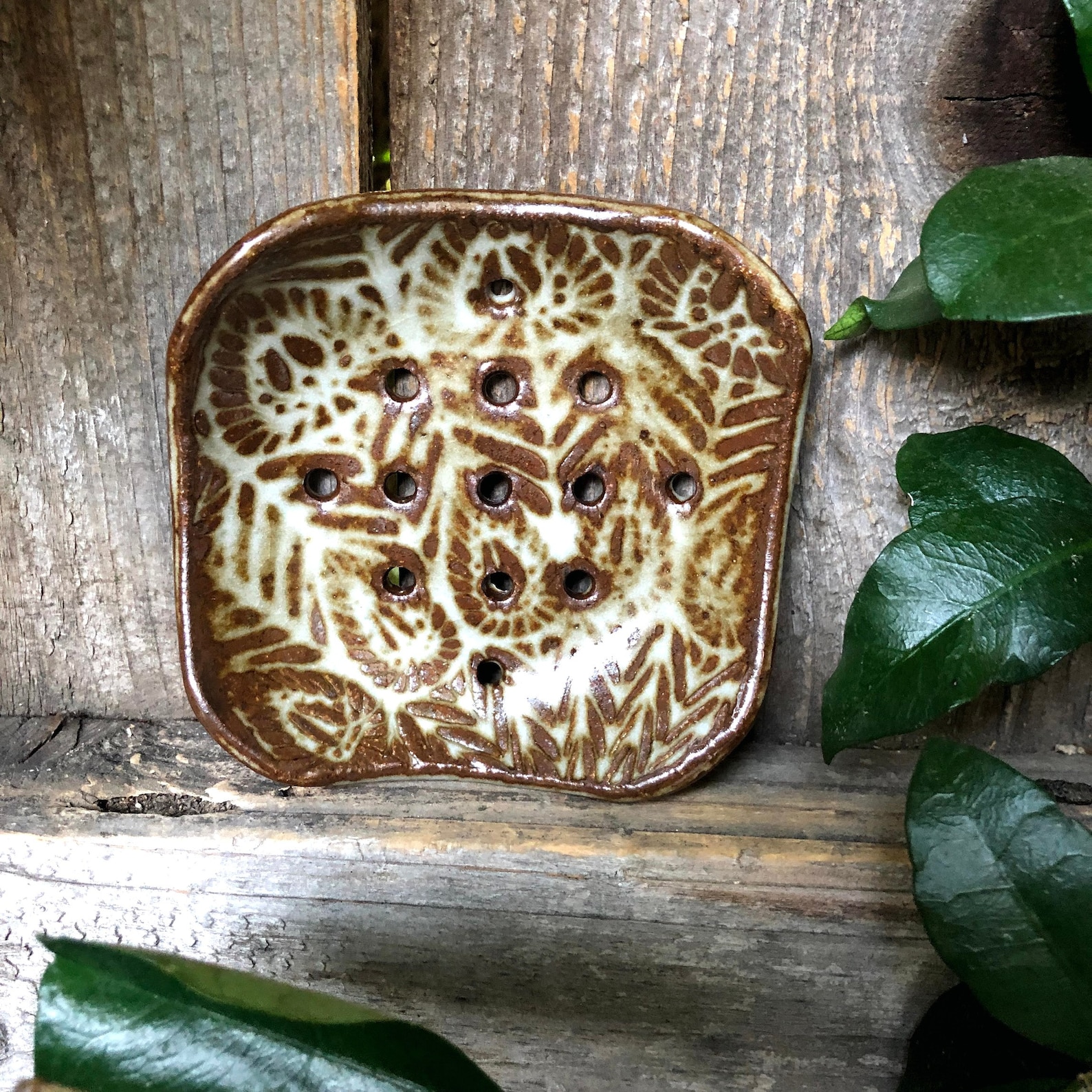 Soap Dish With Holes Square Handmade Soap Dish Draining Soap Etsy