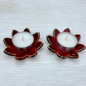 candle holders, ceramic tealight flower candle holder cups, Shabbat candles holders, Sabbath candles holder set, home pottery gift