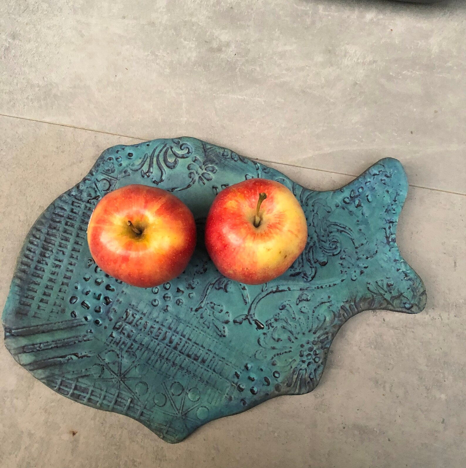 Fish Platter Pottery Handmade Fish Plate Stoneware Ceramic Etsy