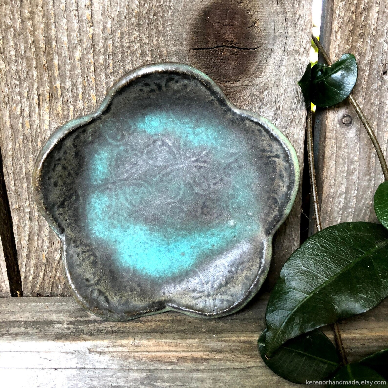 Ceramic Ring Bowl Ceramic Jewelry Dish Teabag Holder Green Etsy