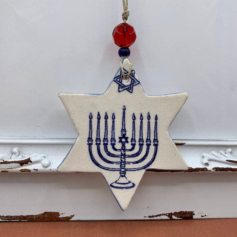 Star of David Wall Art Ceramic Star of David Ornament Magen Etsy