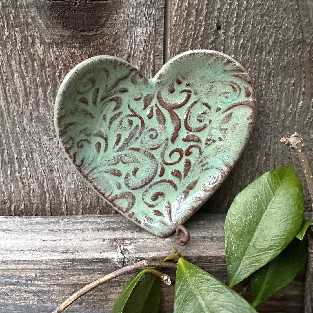 White Ceramic Heart Tray
