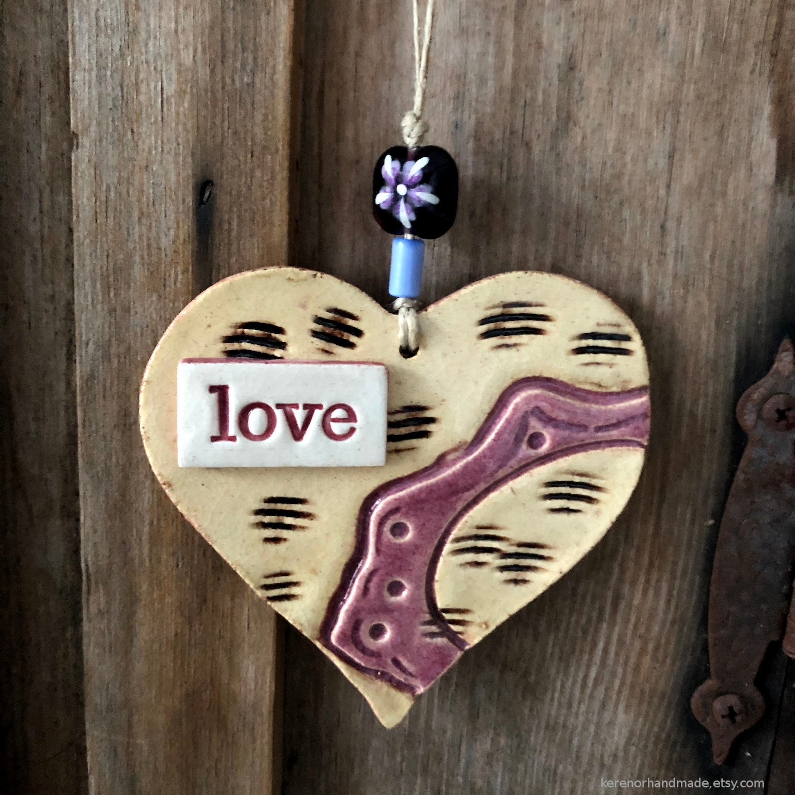 Ceramic Heart Wall Decor Heart Wall Hanging Ceramic Heart Etsy