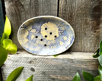 soap dish, handcrafted ceramic soap dish, soap dish with holes, handmade bathroom soap dish, draining soap dish, home pottery gift