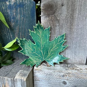 Leaf Dish, Maple Leaf Ceramic Dish, Handcrafted Maple Leaf Dish, Maple ...