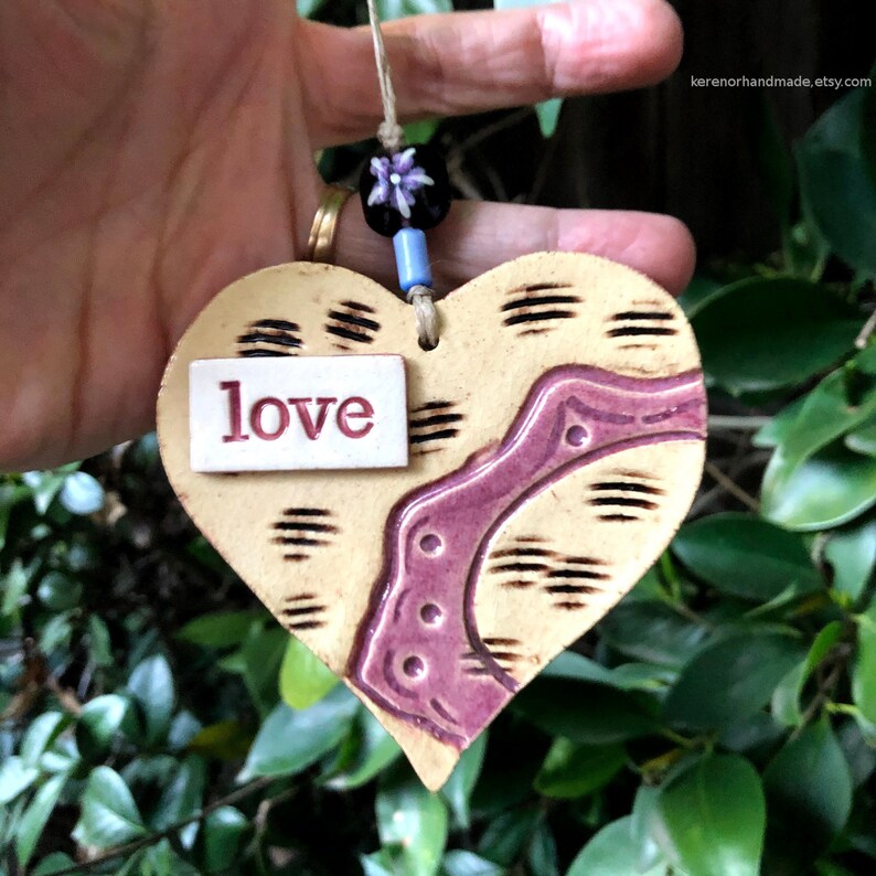 Ceramic Heart Wall Decor Heart Wall Hanging Ceramic Heart Etsy