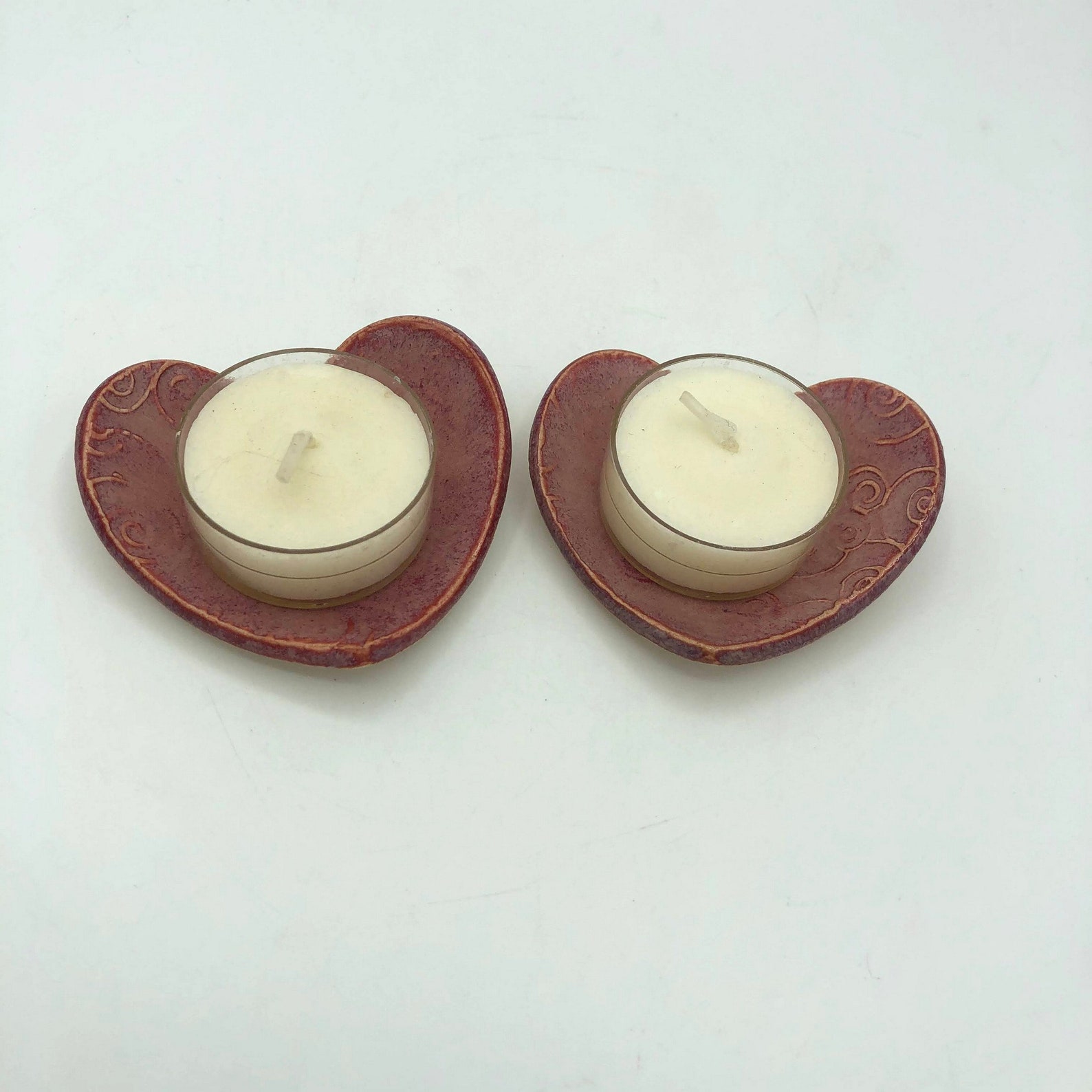 Handmade Heart Tealight Candle Holders Tea Light Heart Shaped Etsy UK