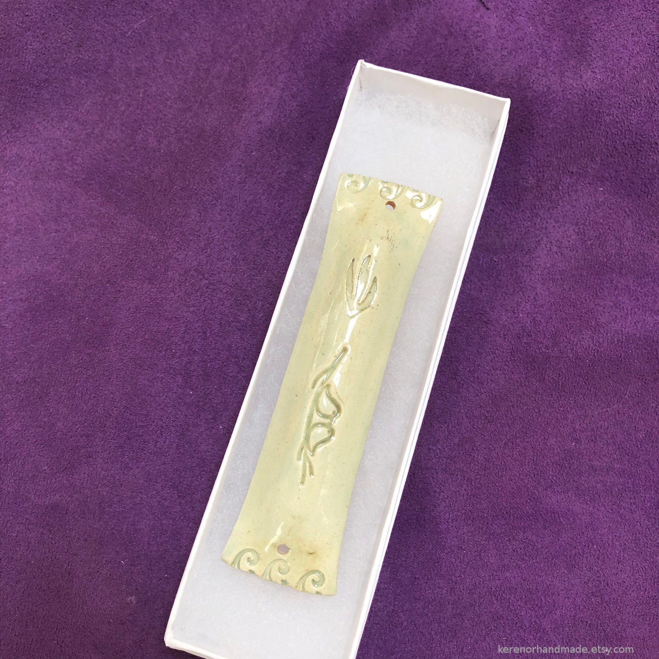 Ceramic mezuzah case green ceramic mezuzah case handmade Etsy