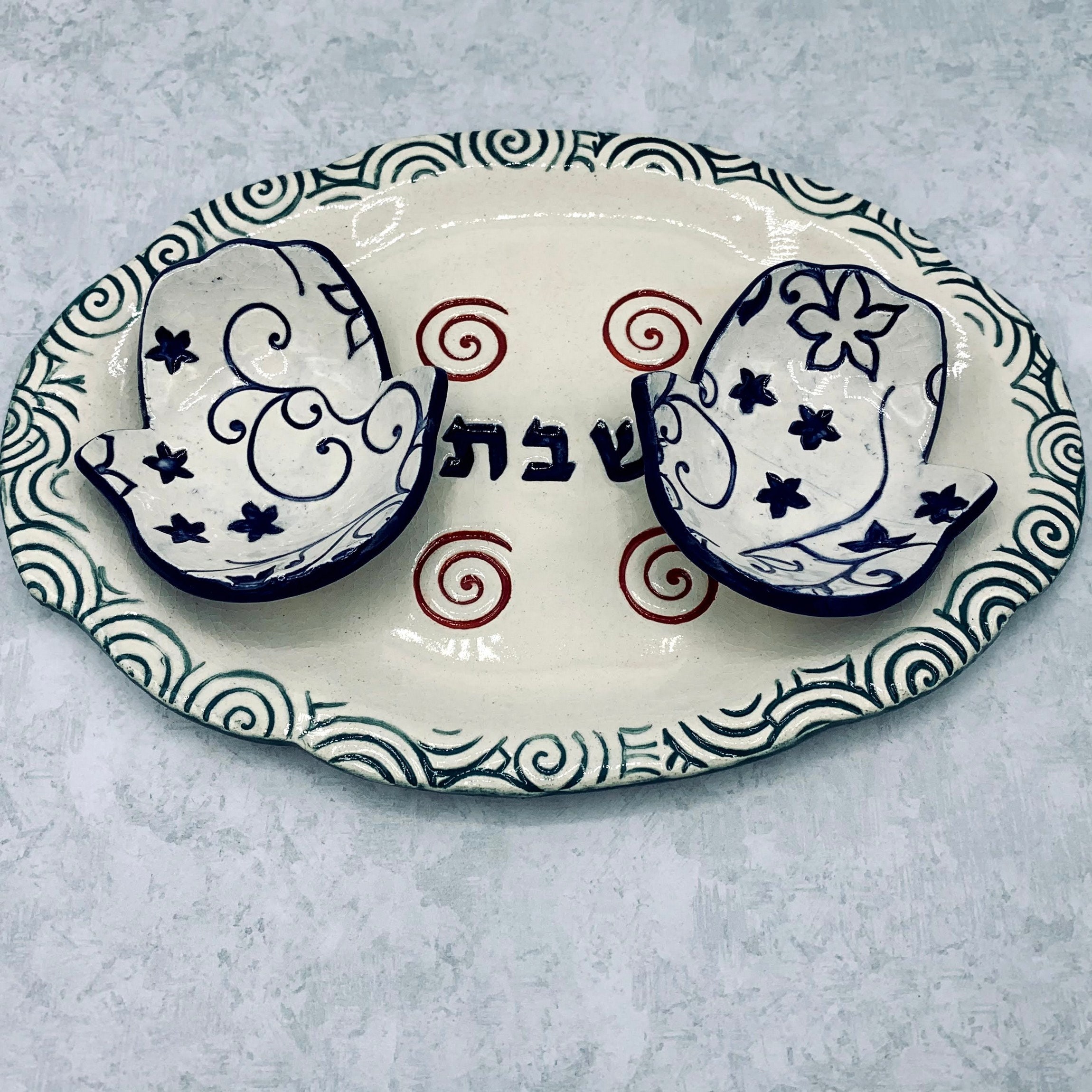 Shabbat candles holder set Sabbath candles set with tray Etsy