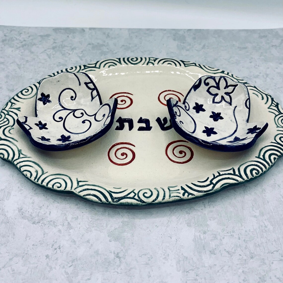 Shabbat candles holder set Sabbath candles set with tray Etsy