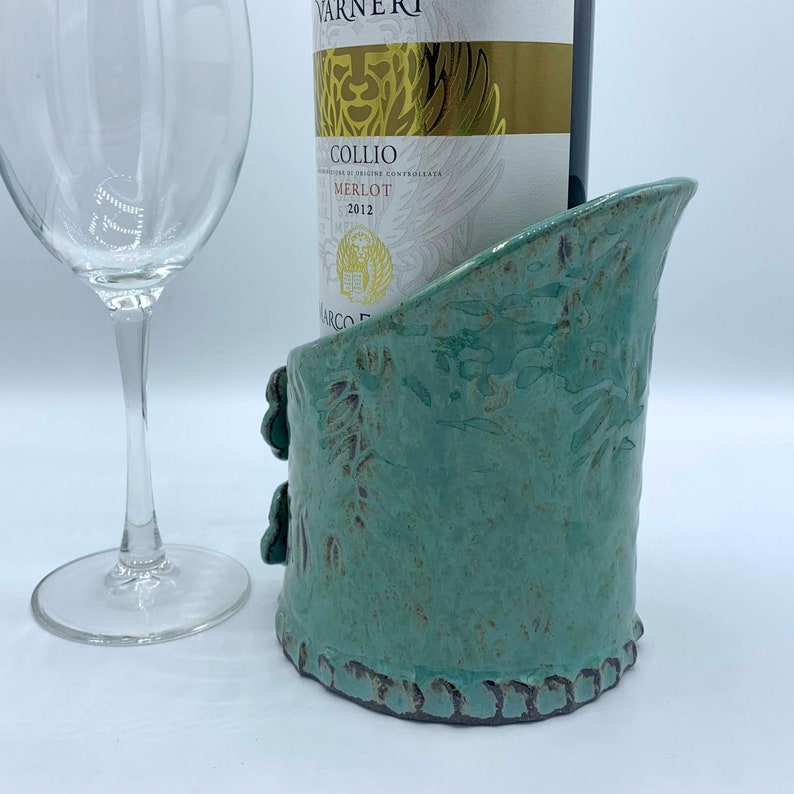 Wine Bottle Holder Pottery Wine Chiller Pottery Sleeve Etsy