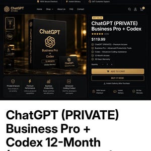 ChatGPT Business + Codex – 12 Months Access | AI Workspace, Coding & Productivity