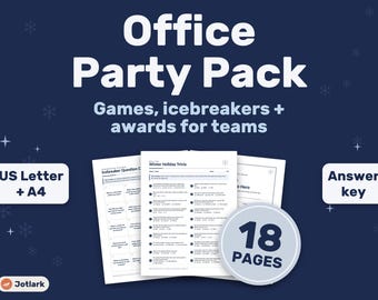 Office Holiday Party Pack: Games, Icebreakers, Awards (PDF Download)