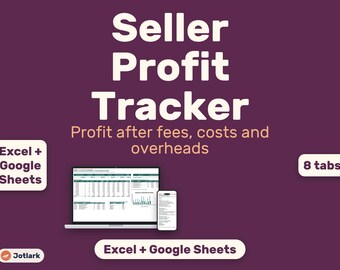 Handmade Seller Profit Tracker, Inventory & Fee Calculator (Excel + Google Sheets)