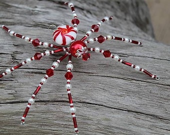 Christmas Spider Ornament with Christmas Spider Legend, Spider Ornament, Holiday Ornament, Christmas Ornaments Peppermint Spider