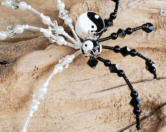 Christmas Spider Ornament: Swarovski Crystal Accent, Holiday Decor