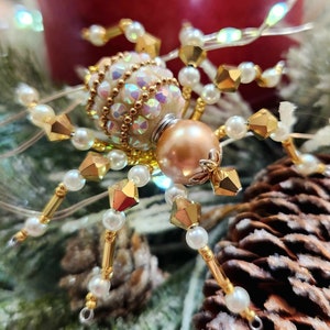 Christmas Spider Ornament with Christmas Spider Legend, OOAK,  Spider Ornament, Holiday Ornament, Christmas Ornaments Jesse James Limited