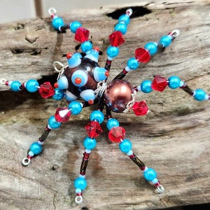 Christmas Spider Ornament with Christmas Spider Legend, OOAK,  Spider Ornament, Holiday Ornament, Christmas Ornaments  Spider
