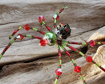 Christmas Spider Ornament: Swarovski Crystal Accent, Holiday Legend Included
