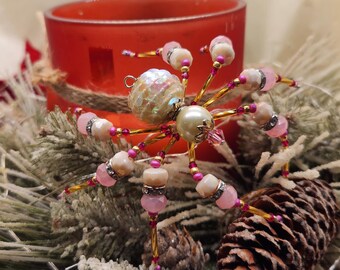 Christmas Spider Ornament with Legend: OOAK Holiday Decor