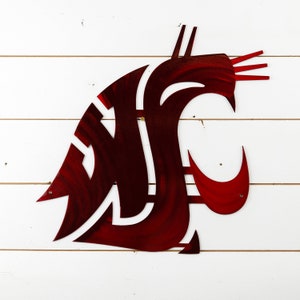 Washington State University | Officially Licensed | WSU Cougar | Metal Wall Art | Metal Home Decor | Cougs | Welcome Sign