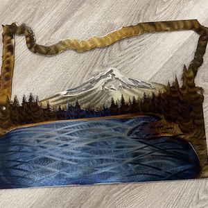 Oregon State | Metal Wall Art | Metal Home Decor | Mount Hood | Welcome Sign
