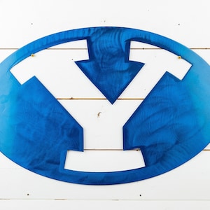 Brigham Young University | Officially Licensed | BYU Cougar | Metal Wall Art | Metal Home Decor | Welcome Sign