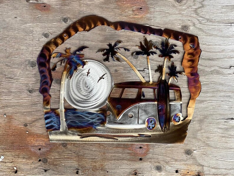 Beach and Surf Home Decor Metal Wall Art/ Sign Etsy