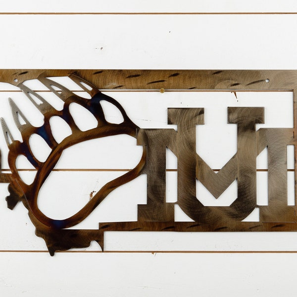 University of Montana Griz | Metal Wall Art | Metal Home Decor | Licensed NCAA | Welcome Sign