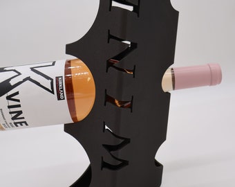 Angled Metal Wine Bottle Holder | 3 Bottle | Vino Holder | Wine Stand | Made of Steel