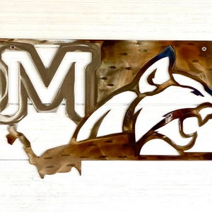 Montana State University Bobcats | Metal Wall Art | Metal Home Decor | Licensed NCAA | Welcome Sign